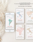 Sofia | World Map Destination Wedding Save the Date Evite