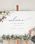 Natalia | Christmas Wedding Reception Signs Template