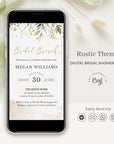 Flora | Rustic Bridal Brunch Electronic Invitations