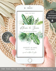 Tropical Wedding Save the Date Evite