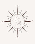 Sofia | Travel Theme Monogram Wedding Logo Template