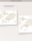 Sofia | World Map Custom Wedding Sign Template