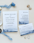 ALYSSA | Sea Wedding Invitation with Rsvp Template
