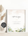 Flora | Custom Wedding Sign Template Template