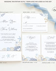 HILA | Ocean Wedding Invitation Set Template