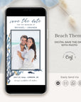 Marina | Beach Wedding Save the Date Evite With Photo