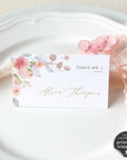 Fiorella | Romantic Wedding Name Place Cards Template