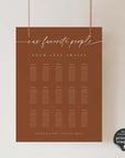 SIENNA Our Favorite People Seating Chart Template