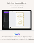 Passport Save The Date Video Template - White & Gold