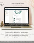 Luisa | Printable Eucalyptus Wedding Invitation Template