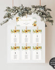 Marisol | Sunflowers Wedding Seating Cards Template