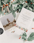 Natalia | Christmas Wedding Thank You Card Template