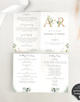 Flora | Rustic Wedding Program Template