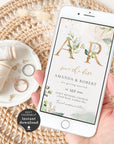 Flora | Greenery Electronic Save the Date with Monogram