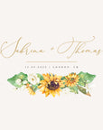 Marisol | Sunflowers Wedding Logo Design Template