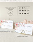 Fiorella | Romantic Wedding Name Place Cards Template