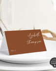 SIENNA Terracotta Place Cards Template