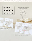 Sofia | Travel themed Wedding Place Card Template