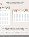 Natalia | Christmas Wedding Seating Chart Template