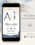 Antea | Blush & Navy Electronic Save the Date