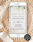Flora | Rustic Bridal Brunch Electronic Invitations