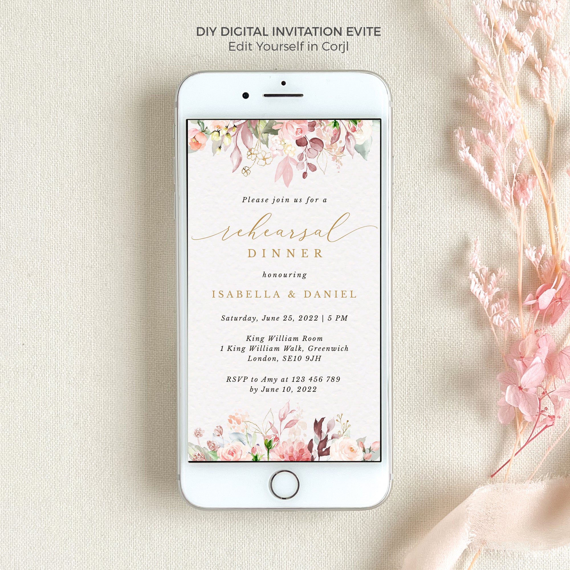FIORELLA Evite Rehearsal Dinner Invitations