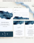 GRETA | Destination Beach Wedding Invitation with Rsvp Template