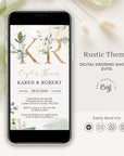 Flora | Rustic Couples Shower Digital Invitation