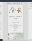 Flora | Rustic Wedding Program Template