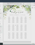Flora | Printable Template for Seating Chart Wedding