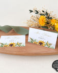 Marisol | Sunflowers Wedding Place Cards Template