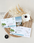 Mira | Tropical Save the Date Boarding Pass Template