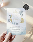 Marina | Beach Themed Wedding Invitation Template