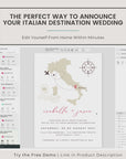 Italy | Destination Wedding Invitation Template