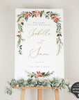 Natalia | Christmas Wedding Reception Signs Template