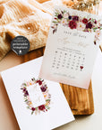 Rosita | Calendar Save the Date Card Template