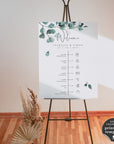 Luisa | Eucalyptus Wedding Timeline Sign Template