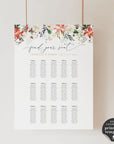 Natalia | Christmas Wedding Seating Chart Template
