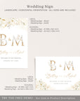 Dora | Elegant Wedding Sign Template