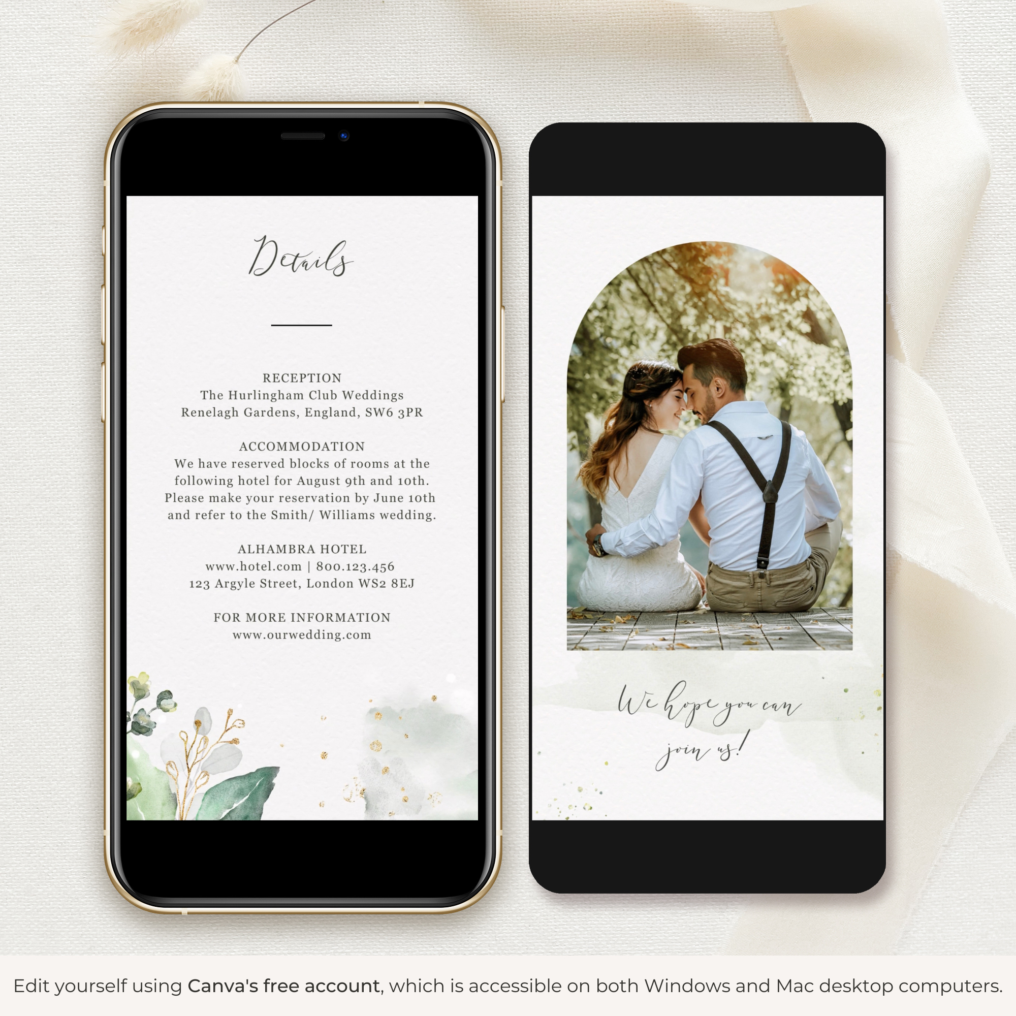 FLORA | Rustic Wedding Invitation Video Template