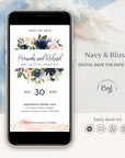 Antea | Floral Blush & Navy Electronic Save the Date