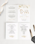 Dora | Elegant Wedding Ceremony Program Template