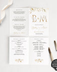 Dora | Elegant Wedding Ceremony Program Template