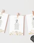 Dora | Elegant Seating Cards Wedding Template