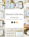 Marisol | Sunflowers Wedding Printable Stationery Templates Bundle