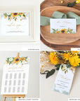 Marisol | Sunflowers Wedding Printable Stationery Templates Bundle
