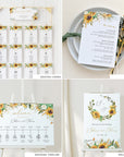 Marisol | Sunflowers Wedding Printable Stationery Templates Bundle
