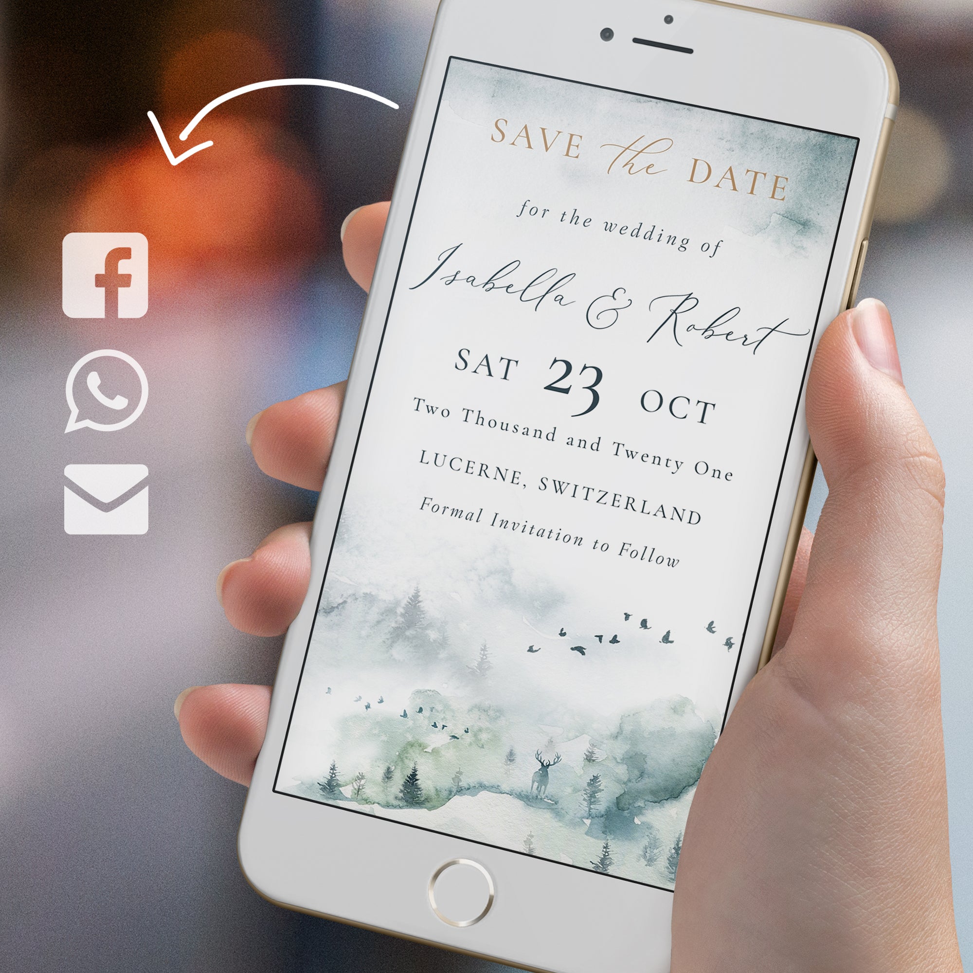 Mountain Theme Digital Save the Date