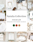 Natalia | Christmas Printable Wedding Stationery Bundle Templates