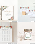 Natalia | Christmas Printable Wedding Stationery Bundle Templates